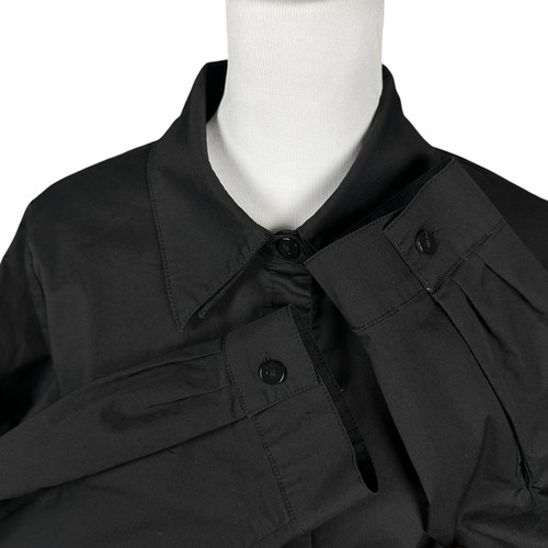 Stella Carakasi S Twice As Nice Black Double Layer Tunic Poplin Shirt Top Pocket - Bild 11 von 17