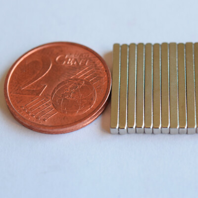 Extreme Neodym Stabmagnete rechteckig, 1,5x2x18 mm Magnet stark