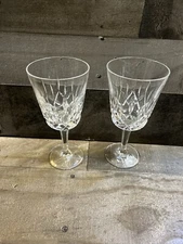 Gorham KING EDWARD Crystal Iced Tea Glasses Goblets (2)