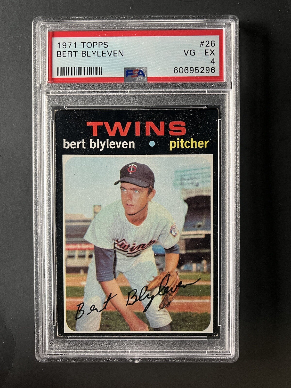 1971 Topps #26 Bert Blyleven RC HOF Minnesota Twins PSA 4 VG-EX