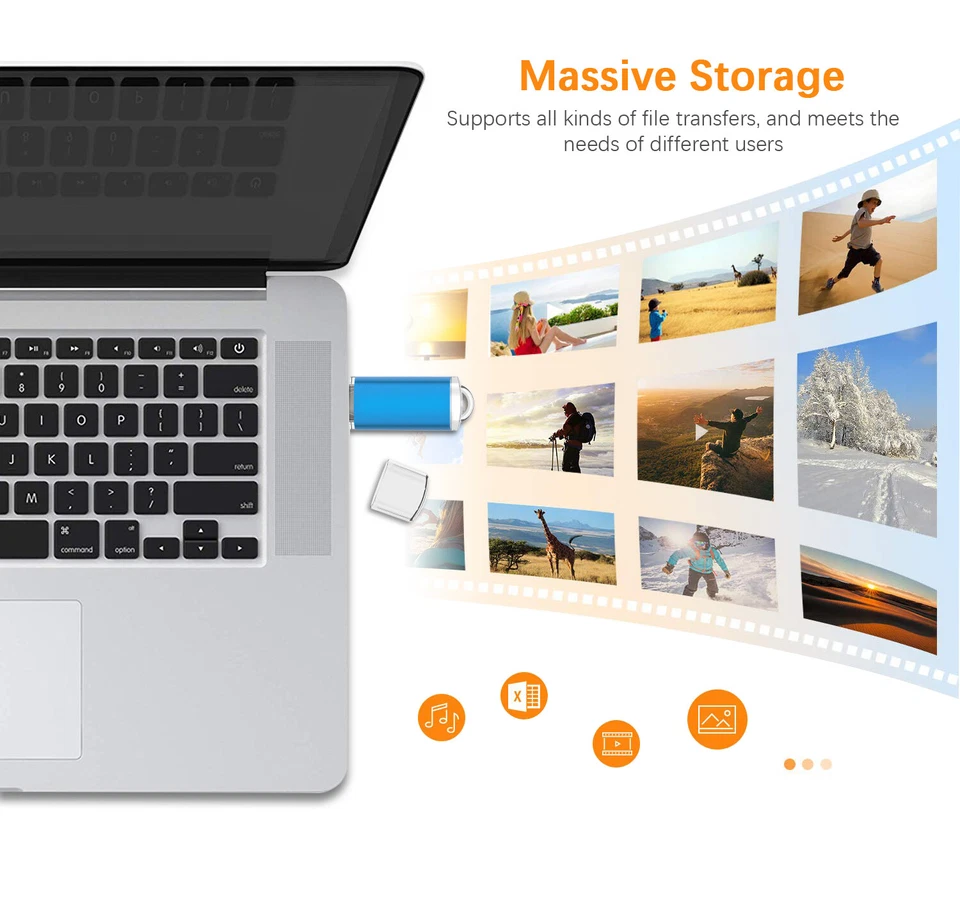 Venta al por mayor USB 2.0 5/10/100 piezas 1 GB 2 GB 4 GB 8 GB 16 GB 32 GB 64 GB unidades flash memoria Foto 4 de 4