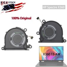 OEM CPU  GPU Inter Cooling Fan For HP Spectre X360 13-AW TPN-Q225 Laptop USA
