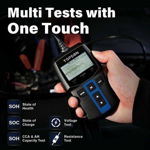 TOPDON BT100 12V Car Battery Tester Voltage Analyzer Automotive Testing Digital - Picture 8 of 10