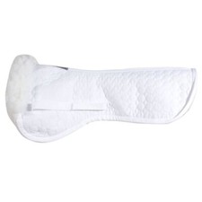 Dura-Tech Fleece Half Horse Saddle Pad | Customizable Comfort & Fit |Color White