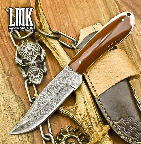 LMK Hot Item Skinner Knife Ladder Damascus Corain Hunter Best Selling 2024