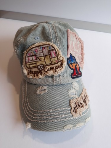 Happy Camper Vintage Distressed Denim 