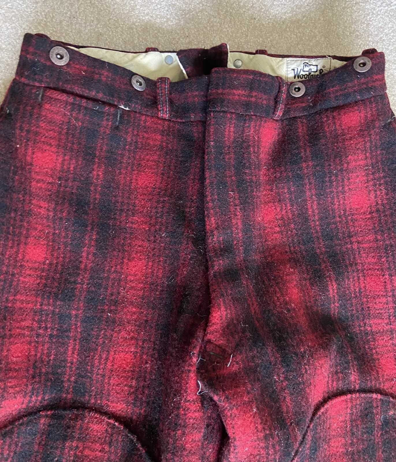 Vintage Woolrich Buffalo Plaid Wool Hunting Pants 32 eBay