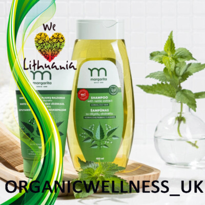MARGARITA BIO VEGAN Shampoo/Normales/Fettiges Haar Urea + Brennnessel Extrakt 400 ml.