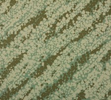 WAVERLY RAIN SPA BLUE Tan Ivory Geometric Floral Vine Fabric BY THE YARD 54"W