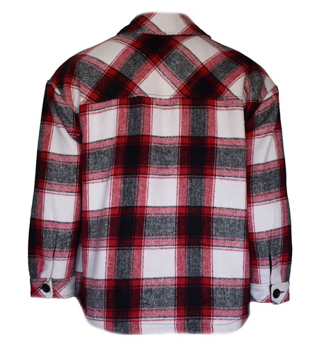 HAGGAR Men’s Utility Shirt Jacket Red Plaid Durable Construction XL NEW - Picture 7 of 8