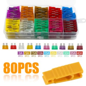 60x Auto KFZ sicherungen Flachsicherung Sortiment Stecksicherung Set 1~40A 60x Auto KFZ sicherungen Flachsicherung Sortiment Stecksicherung Set 1~40A