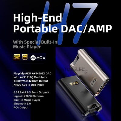 Shanling H7 Hi-End Portable Audio Player DAC AMP MQA AK4191EQ+AK4499EX XU316 USB