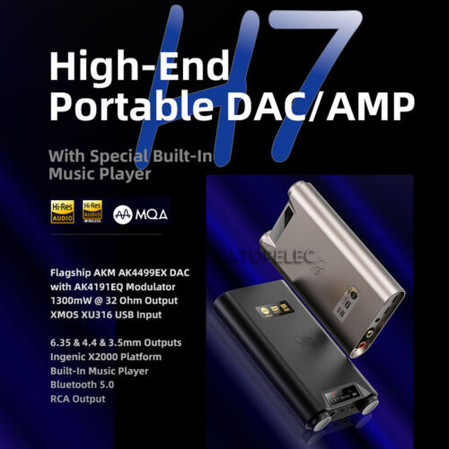 Shanling H7 Hi-End przenośny odtwarzacz muzyczny DAC AMP MQA AK4191EQ + AK4499EX XU316 USB - Zdjęcie 1 z 20