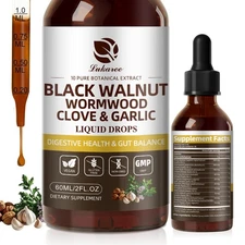 Parasite Cleanse Detox Drops Wormwood Black Walnut Clove Extract | Herbal Liquid