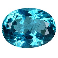 0.90 ct Oval 7.08 x 5.26 mm Natural Brazil Paraiba Blue Apatite