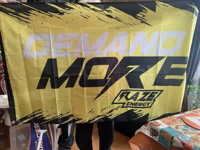 Rare Raze Energy Drink 3x5ft Flag Banner Mancave Garage Demand More Monster Fun