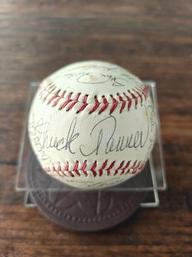 1980 Pittsburgh Pirates Team Signed Baseball Chuck Tanner Bert Blyleven HOF