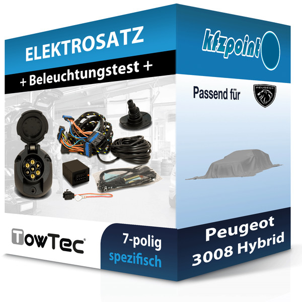 für Peugeot 3008 Hybrid 05.2016-Jetzt Towtec E-Satz 7Polig Fahrzeugspezifisch-image