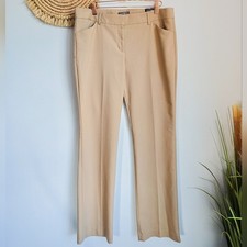 Express NEW Editor Safari Camel Mid Rise Bootcut Stretch Twill Pants SZ 12