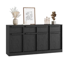 Sideboard Buffet Cabinet with 4 Drawers, 62.4" Large Coffee Cabinet with Stor...