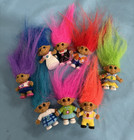 Vintage 1990's  Ace Novelty Mini Treasure Troll Dolls Lot Of 8 w/ Belly Gems — photo 1