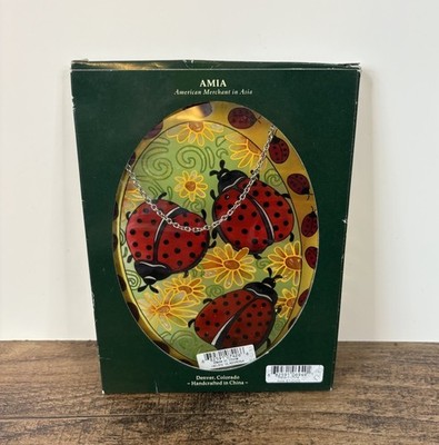 Amia 7  Stained Glass Ladybug Suncatcher In Box Sun Catcher Bugs Chain Window