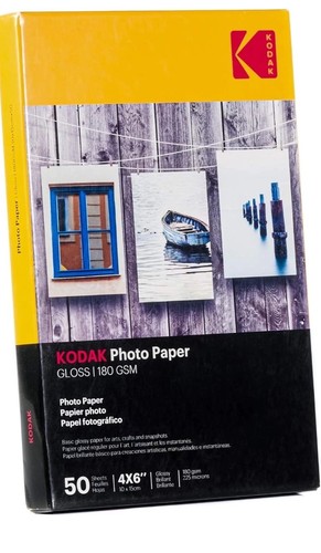 Kodak 6x4" (10x15cm) Glossy Photo Paper 180gsm - 50 Sheets (5740-506) gloss - Afbeelding 2 van 3