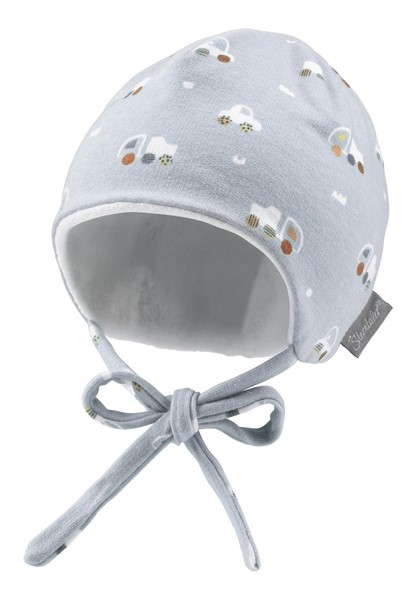 Beanie MüTze Autos Jungen Mit Ohrenklappen Bindeband Hellblau 43 Sterntaler-image