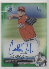 2017 Bowman Draft Chrome Pick Green Refractor 27/99 Colton Hock #CDA-CH Auto nh6