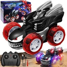 360° Ferngesteuertes Auto mit Licht 4WD RC Stunt Auto Monstertruck Spielzeug DHL