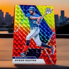Byron Buxton 2021 Panini Mosaic Red & Yellow Choice /64 Minnesota Twins