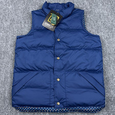 NEW LL Bean Down Field Vest Kids L 14-16 Blue DownTek Puffer Water Repellent