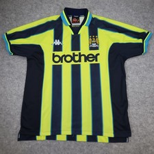 Vintage Manchester City Shirt Extra Large Away Kit 1998 1999 Soccer Jersey Kappa