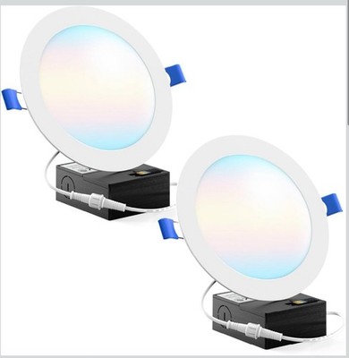 Sunco 6 Inch LED Ultra-Slim, Downlights Slim with Junction Box 850 Lumens, 14 W