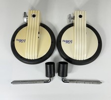 Lot of 2 Roland PD-7 V-Drum 7-Inch Dual Trigger Electronic Drum Pad with L-Rod