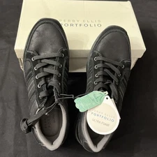 Perry Ellis Portfolio Men Black Sneakers Ultra Foam Size 9M NEW in Box 