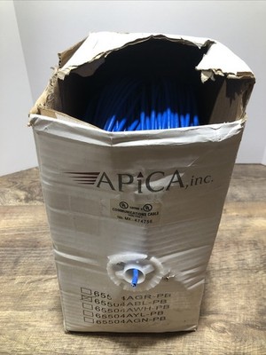 APICA CABLE #65504ABL-PB 4PR CAT5E UTP CM Solid Copper Wire 24AWG 350MHz PARTIAL