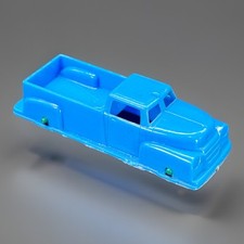 Lido Hard Plastic Blue Pickup Truck Made In USA Vintage 1950s Green Wheels