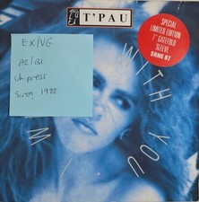 T'Pau I Will Be With You Vinyl Record 7" EX/VG SRNG87 1988