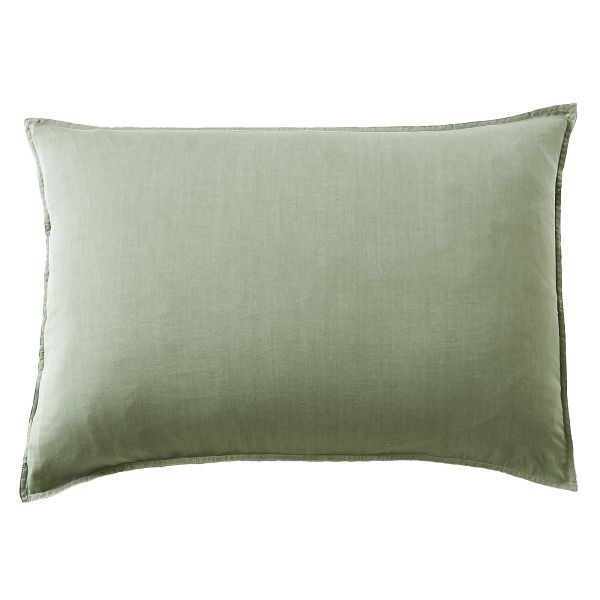 Taie d'oreiller 50x70 cm Lyocell Thym housse oreiller rectangulaire vert