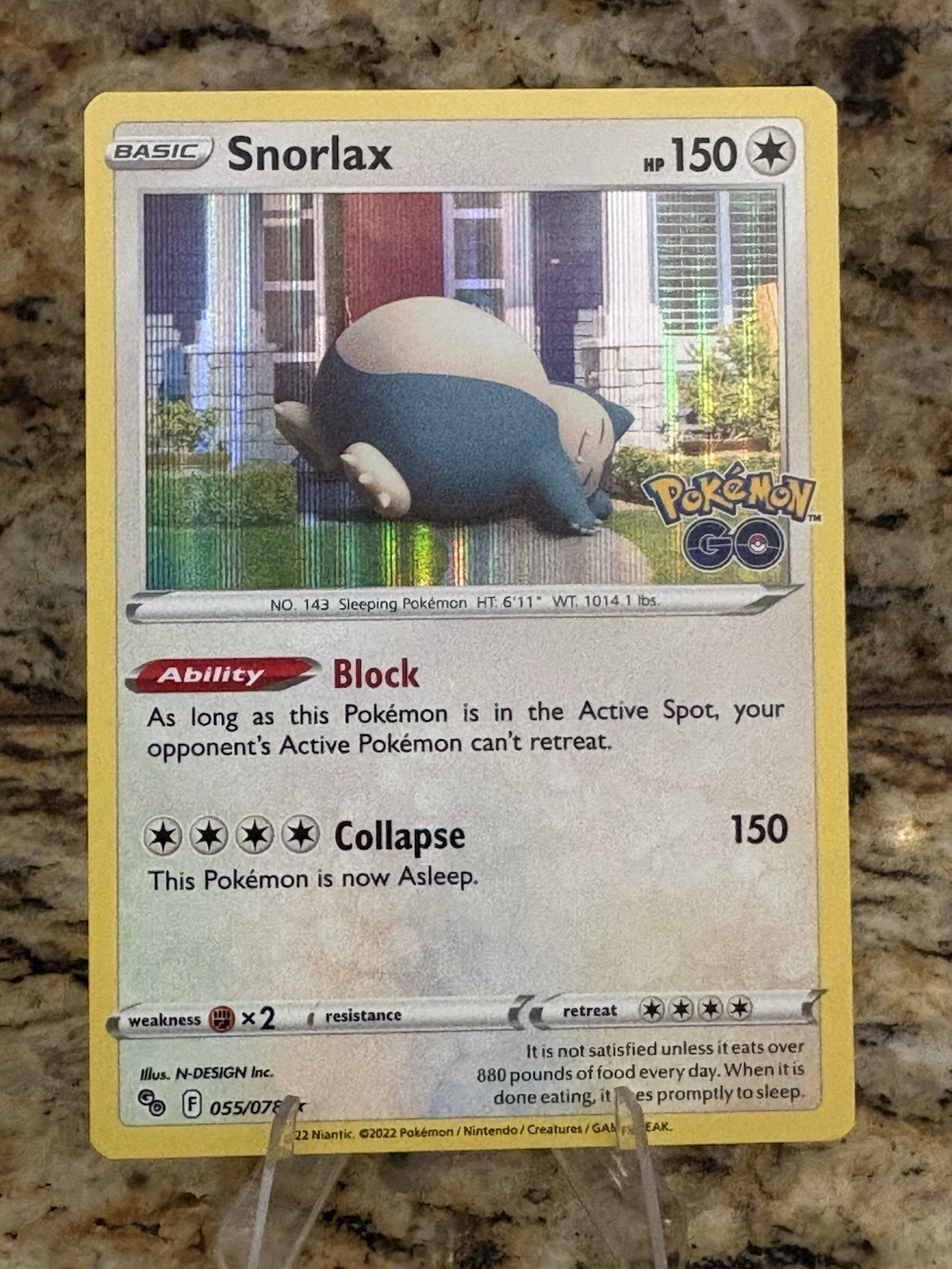 Snorlax - 055/078 Holo Rare Pokémon Go