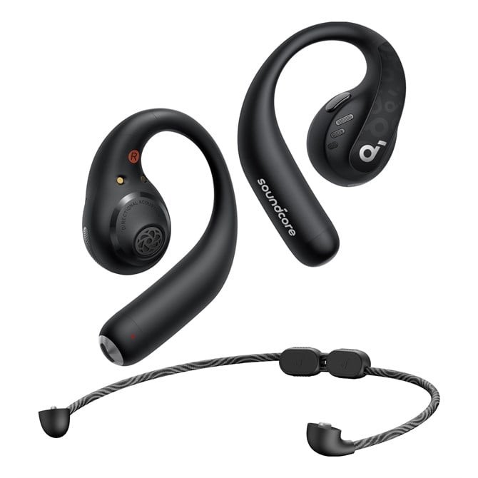 Soundcore Aerofit Pro Open-Ear Wireless Bluetooth Earbuds - Midnight Black, Black - Image 2