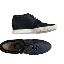 Naturalizer sneakers Kai 2 Zip up & laces black mesh & suede hidden heel  Sz 8