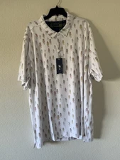 William Murray White Golf Polo Shirt Men’s 3XL And They’re Off Horses Jockey