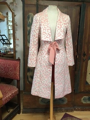 Miss vintage by Noa noa  Größe XS Rosa Mantel Baumwolle Langarm edel Silberfaden
