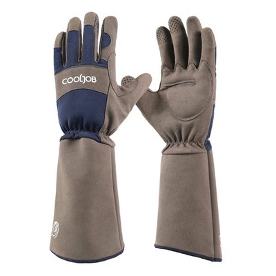 COOLJOB Thorn Proof Rose Pruning Garden Gloves for Men, Long Sleeve Padded Yard