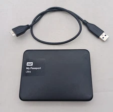 Western Digital WD My Passport Ultra 1TB Black External Hard Drive WDBGPUD010BBK