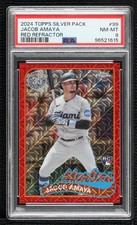 2024 Topps Series Red Refractor 2/5 Jacob Amaya #2T89C-99 PSA 8 w7v