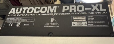 Behringer Autocom Pro-xl MDX1600 2 Channel Compressor. for sale