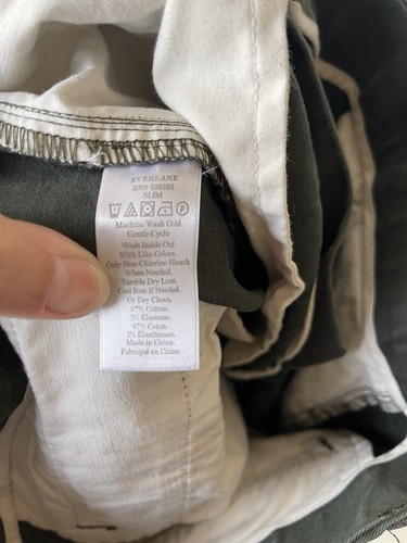Everlane Chino Pants Mens 32x32 Green Cotton Blend Slim Leg - 第 4/6 張圖片
